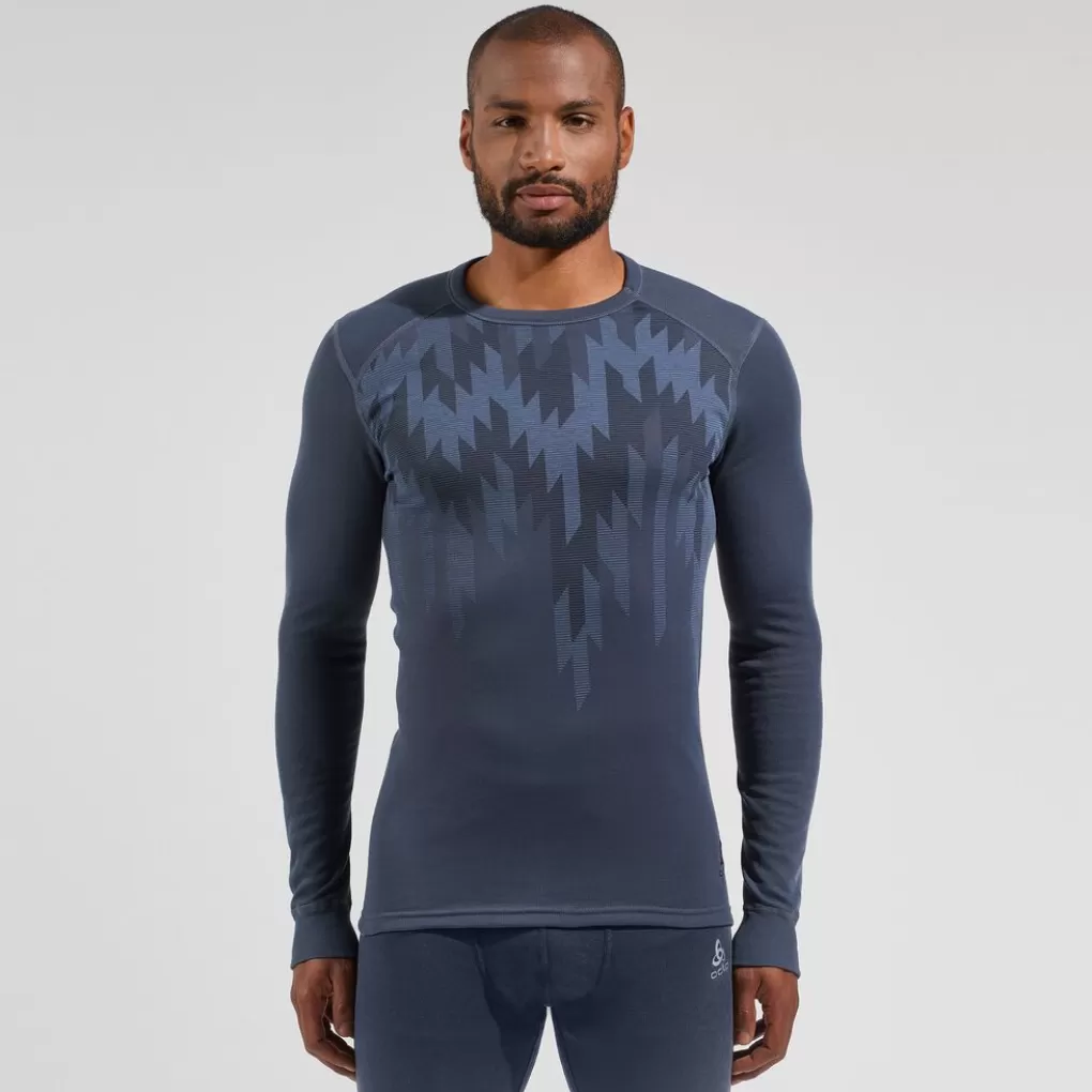 Base Layer Active Warm A Maniche Lunghe Con Grafica-Odlo Flash Sale