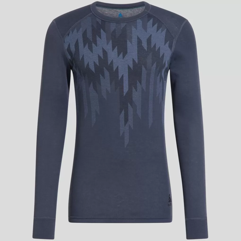 Base Layer Active Warm A Maniche Lunghe Con Grafica-Odlo Flash Sale