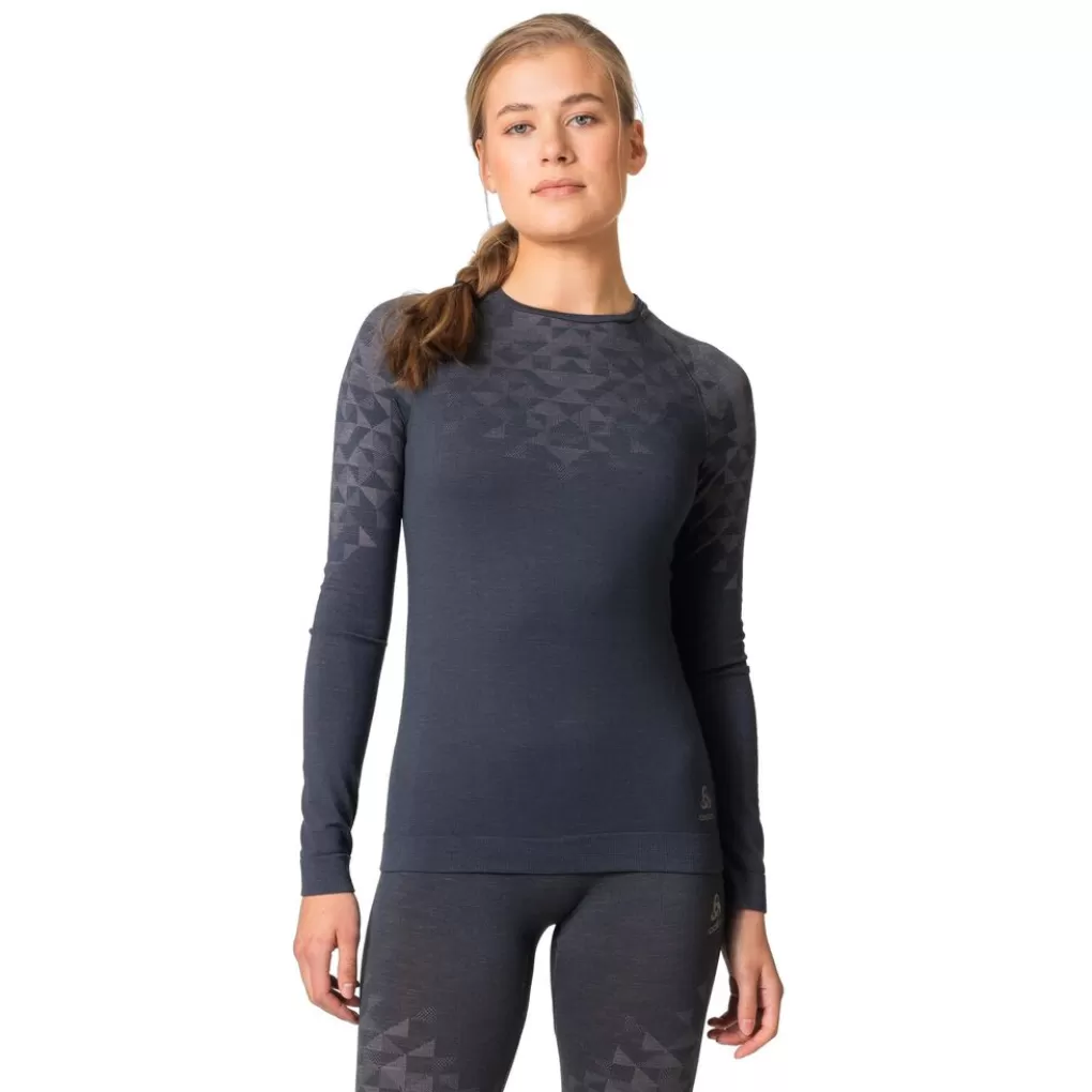 Base Layer Girocollo Kinship Performance Wool Warm A Maniche Lunghe-Odlo Clearance