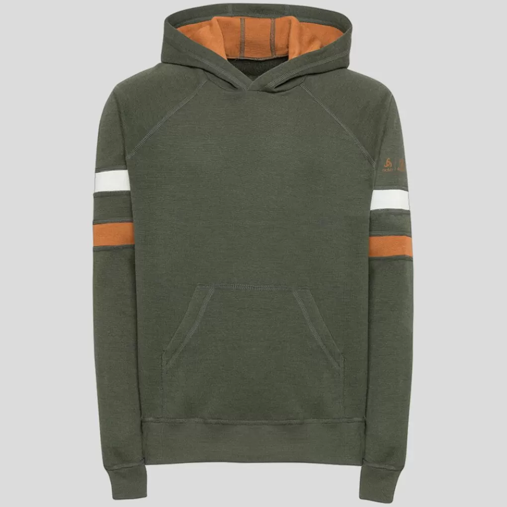 Felpa Con Cappuccio Mid Layer In Lana Merino 250 Della Linea Espeland-Odlo Discount