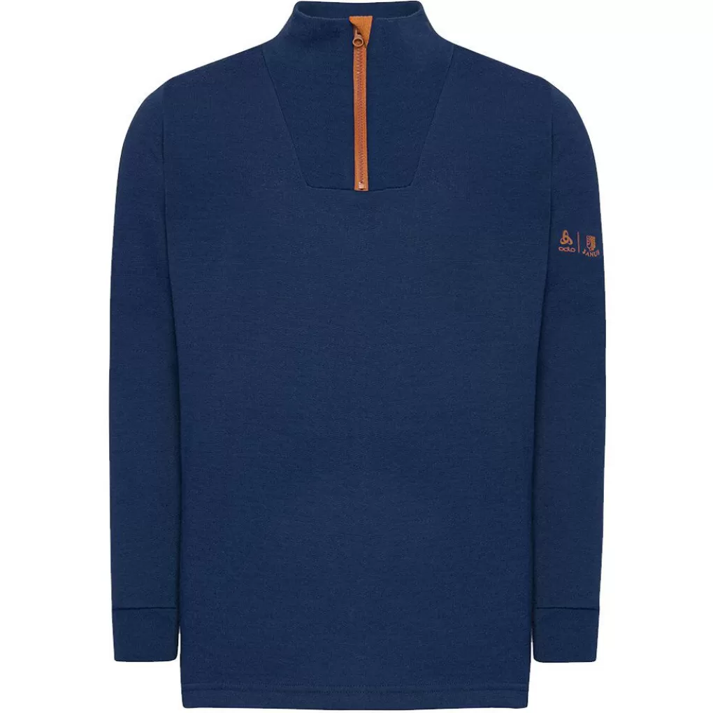 Felpa Con Mezza Zip Mid Layer In Lana Merino 250 Della Linea Espeland-Odlo Fashion