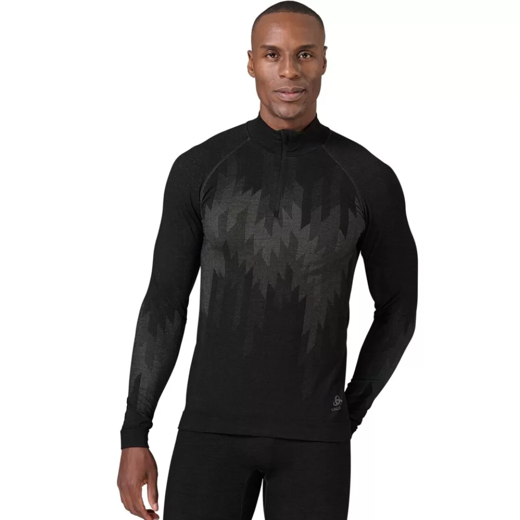 Kinship Performance Wool Warm A Mezza Zip A Maniche Lunghe-Odlo Cheap