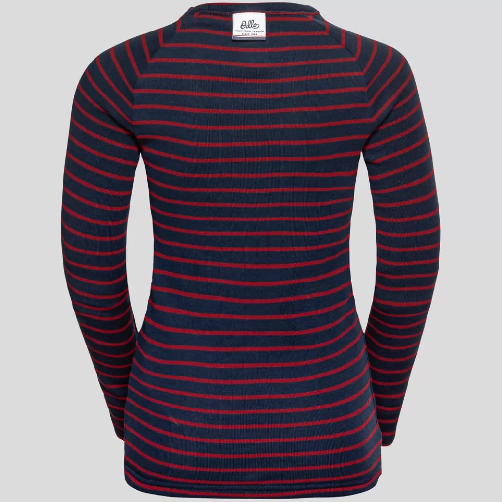 Maglia A Manica Lunga Active Warm Originals Stripes Per Bambini-Odlo Store