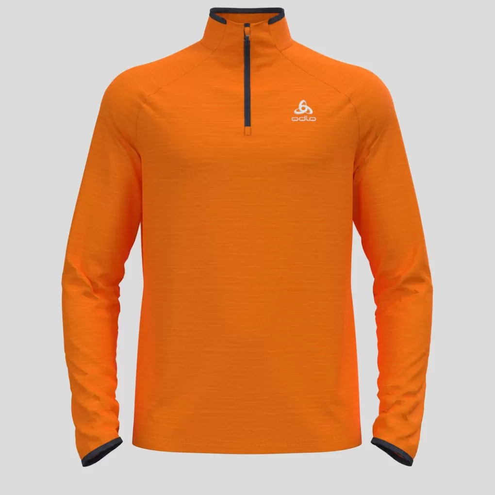 Mid Layer A Manica Lunga Con Mezza Zip Run Easy Da Uomo-Odlo Hot
