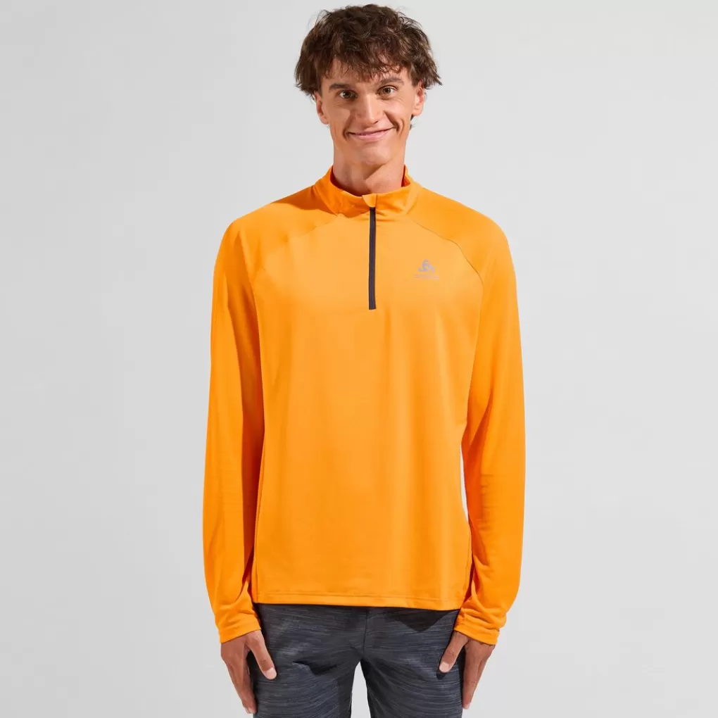 Mid Layer Running Essentials Ceramiwarm Con Mezza Zip-Odlo Sale