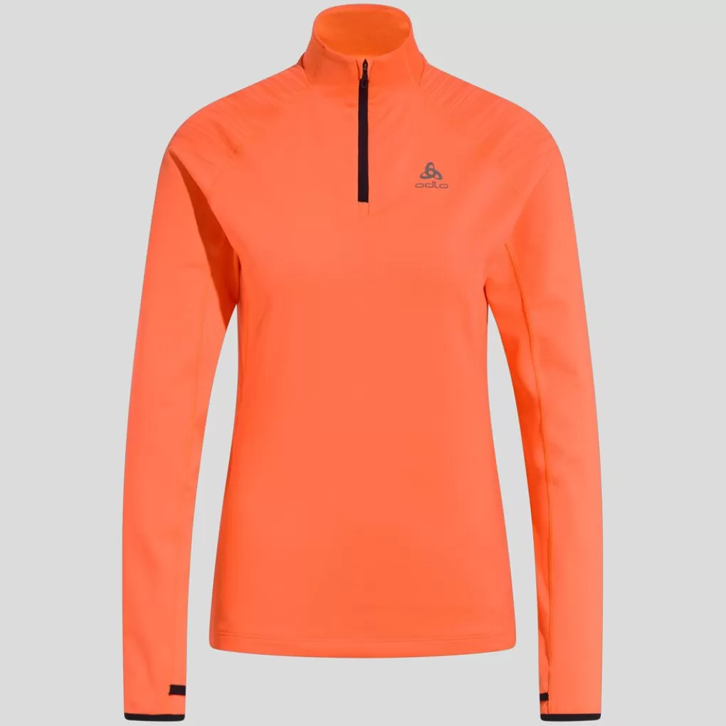 Mid Layer Running X-Alp Ceramiwarm Con Mezza Zip-Odlo Hot